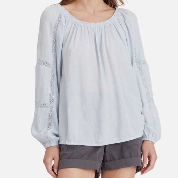 NWT Philosophy Light Blue Off The Shoulder Women's Top - Picture 1 of 7